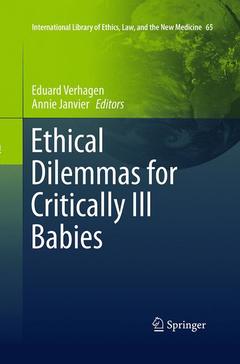 Couverture de l’ouvrage Ethical Dilemmas for Critically Ill Babies
