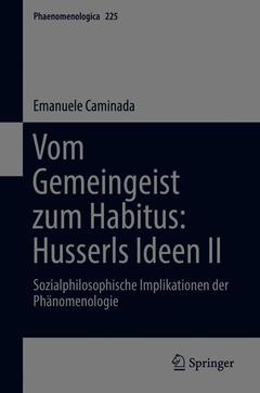 Couverture de l’ouvrage Vom Gemeingeist zum Habitus: Husserls Ideen II