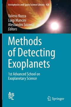 Couverture de l’ouvrage Methods of Detecting Exoplanets