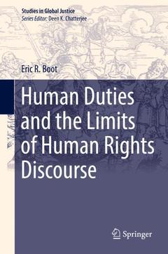 Couverture de l’ouvrage Human Duties and the Limits of Human Rights Discourse