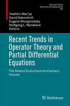 Couverture de l’ouvrage Recent Trends in Operator Theory and Partial Differential Equations