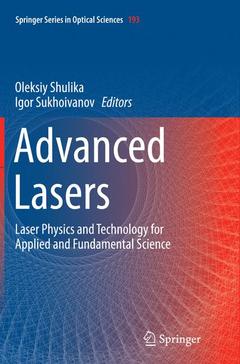 Couverture de l’ouvrage Advanced Lasers