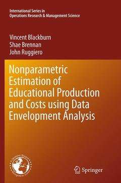 Couverture de l’ouvrage Nonparametric Estimation of Educational Production and Costs using Data Envelopment Analysis