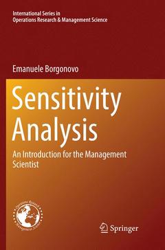 Cover of the book Sensitivity Analysis