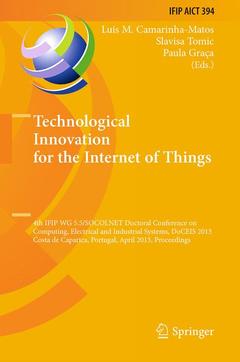 Cover of the book Technological Innovation for the Internet of Things