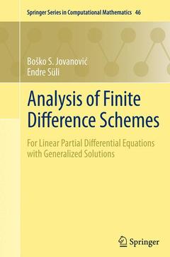Couverture de l’ouvrage Analysis of Finite Difference Schemes
