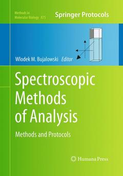 Couverture de l’ouvrage Spectroscopic Methods of Analysis