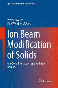 Couverture de l’ouvrage Ion Beam Modification of Solids