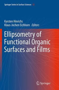 Couverture de l’ouvrage Ellipsometry of Functional Organic Surfaces and Films