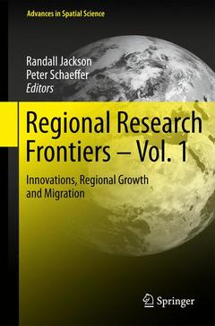 Couverture de l’ouvrage Regional Research Frontiers - Vol. 1