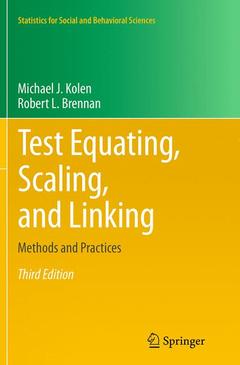 Couverture de l’ouvrage Test Equating, Scaling, and Linking