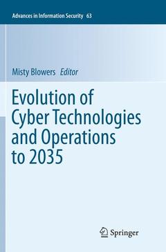Couverture de l’ouvrage Evolution of Cyber Technologies and Operations to 2035