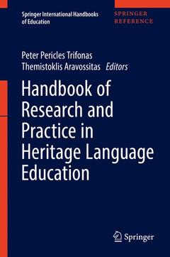 Couverture de l’ouvrage Handbook of Research and Practice in Heritage Language Education