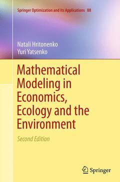 Couverture de l’ouvrage Mathematical Modeling in Economics, Ecology and the Environment
