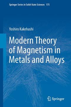 Couverture de l’ouvrage Modern Theory of Magnetism in Metals and Alloys