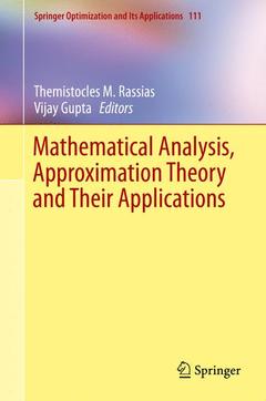 Cover of the book Mathematical Analysis, Approximation Theory and Their Applications