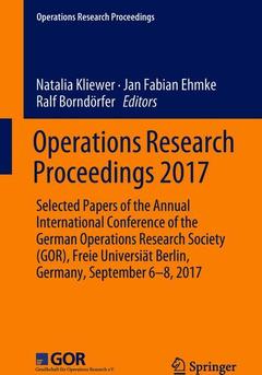 Couverture de l’ouvrage Operations Research Proceedings 2017