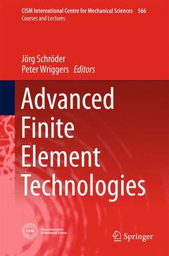 Cover of the book Advanced Finite Element Technologies