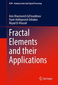 Couverture de l’ouvrage Fractal Elements and their Applications
