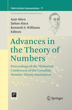 Couverture de l’ouvrage Advances in the Theory of Numbers