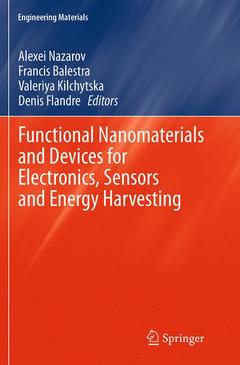 Couverture de l’ouvrage Functional Nanomaterials and Devices for Electronics, Sensors and Energy Harvesting