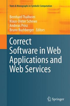 Couverture de l’ouvrage Correct Software in Web Applications and Web Services