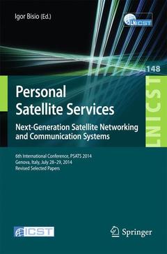 Couverture de l’ouvrage Personal Satellite Services. Next-Generation Satellite Networking and Communication Systems