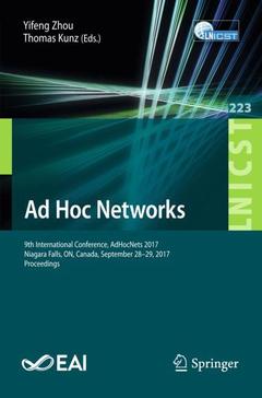Couverture de l’ouvrage Ad Hoc Networks