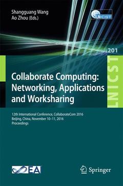 Cover of the book Collaborate Computing: Networking, Applications and Worksharing