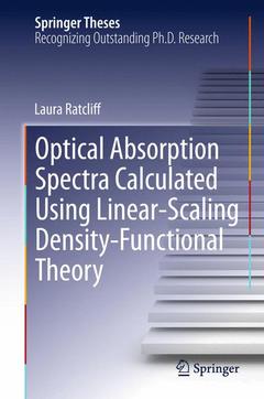 Couverture de l’ouvrage Optical Absorption Spectra Calculated Using Linear-Scaling Density-Functional Theory