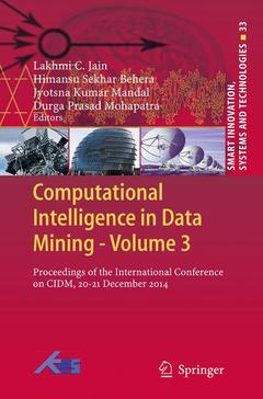 Couverture de l’ouvrage Computational Intelligence in Data Mining - Volume 3