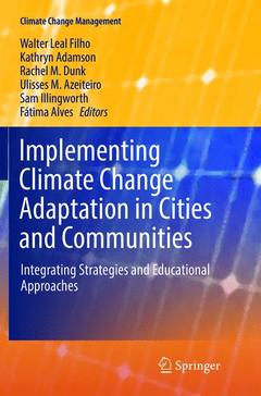 Cover of the book Implementing Climate Change Adaptation in Cities and Communities