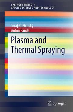 Couverture de l’ouvrage Plasma and Thermal Spraying