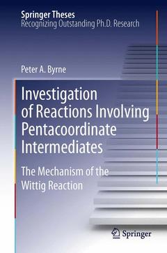 Couverture de l’ouvrage Investigation of Reactions Involving Pentacoordinate Intermediates