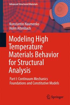 Couverture de l’ouvrage Modeling High Temperature Materials Behavior for Structural Analysis