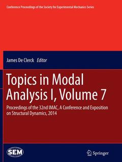 Couverture de l’ouvrage Topics in Modal Analysis I, Volume 7