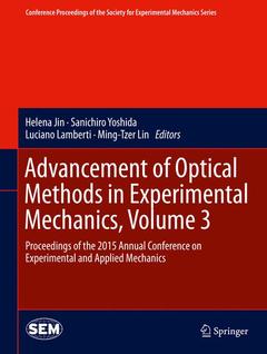 Couverture de l’ouvrage Advancement of Optical Methods in Experimental Mechanics, Volume 3