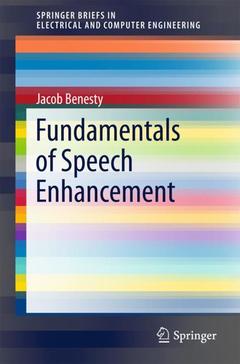 Couverture de l’ouvrage Fundamentals of Speech Enhancement