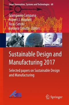 Couverture de l’ouvrage Sustainable Design and Manufacturing 2017