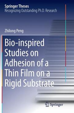 Couverture de l’ouvrage Bio-inspired Studies on Adhesion of a Thin Film on a Rigid Substrate