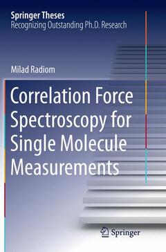 Couverture de l’ouvrage Correlation Force Spectroscopy for Single Molecule Measurements