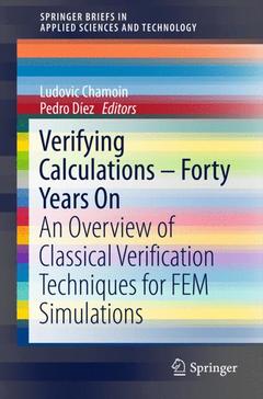 Couverture de l’ouvrage Verifying Calculations - Forty Years On