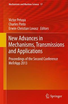 Couverture de l’ouvrage New Advances in Mechanisms, Transmissions and Applications