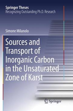 Couverture de l’ouvrage Sources and Transport of Inorganic Carbon in the Unsaturated Zone of Karst