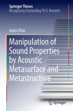 Cover of the book Manipulation of Sound Properties by Acoustic Metasurface and Metastructure