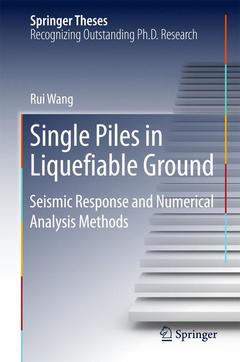 Couverture de l’ouvrage Single Piles in Liquefiable Ground