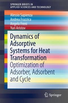 Cover of the book Dynamics of Adsorptive Systems for Heat Transformation