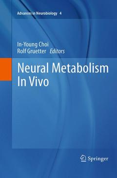 Couverture de l’ouvrage Neural Metabolism In Vivo