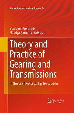 Couverture de l’ouvrage Theory and Practice of Gearing and Transmissions