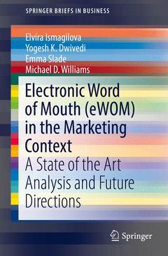 Couverture de l’ouvrage Electronic Word of Mouth (eWOM) in the Marketing Context